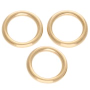 13 mm round weaving and mounting ring - Gold-plated x1