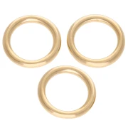 13 mm round weaving and mounting ring - Gold-plated x1