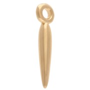 Dagger charms 15x2 mm - Gilded with fine gold x6