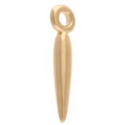 Dagger charms 15x2 mm - Gilded with fine gold x6