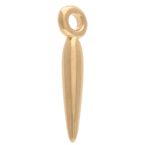 Dagger charms 15x2 mm - Gilded with fine gold x6