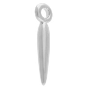 Dagger charms 15x2 mm - Antique fine silver plating x6
