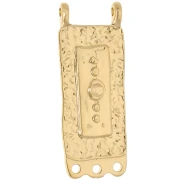 Rectangle chandelier pendant 32x12.5 mm - Gilded with fine gold x1