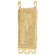 Rectangle chandelier pendant 32x12.5 mm - Gilded with fine gold x1
