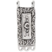 Rectangle chandelier pendant 32x12.5mm - Antique silver plating