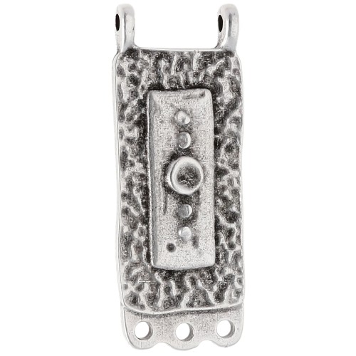 Rectangle chandelier pendant 32x12.5mm - Antique silver plating