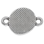 Round irregular spacer 11mm ethnic pattern Fine old Arg veneer - Turquoise