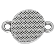 Round irregular spacer 11mm ethnic pattern Fine old Arg veneer - Turquoise