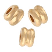 Mini tube beads 3x2 mm - Gold-plated x10|raw }}