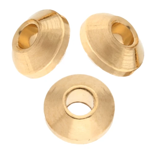 Flat beads 4x2 mm - Gold-plated x10