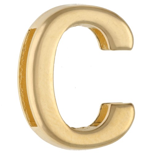 Alphabet Letter Stamp, 15x12 mm - C - for 10 mm ribbon - Fine gold plated x1