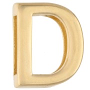 Alphabet Letter Earring Back, 15x12 mm - D - for 10 mm ribbon - Fine gold plated x1