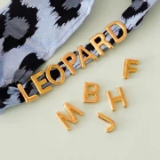 Alphabet Letter Stamp, 15x10 mm - E - for 10 mm ribbon - Fine gold plated x1