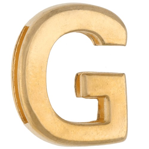 Alphabet Letter Stamp, 15x12 mm - G - for 10 mm ribbon - Fine gold plated x1