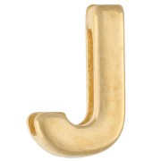 15x9 mm Alphabet Earring Back - J - for 10 mm ribbon - Fine gold plated x1