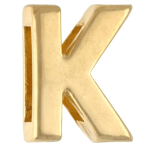 Alphabet letter stamp, 15x12 mm - K - for 10 mm ribbon - Fine gold plated x1