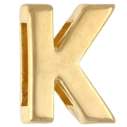 Alphabet letter stamp, 15x12 mm - K - for 10 mm ribbon - Fine gold plated x1