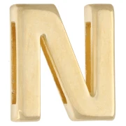 Alphabet Letter Stamp, 15x13 mm - N - for 10 mm ribbon - Fine gold plated x1