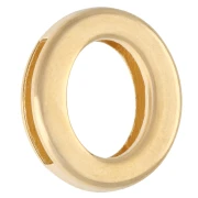 Alphabet Letter Earring Back, 15x13 mm - O - for 10 mm ribbon - Fine gold plated x1