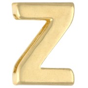 Pusher alphabet letter 15x11 mm - Z - for lace 10 mm - Gold plated x1|raw }}