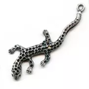 Lizard charm 56mm Old silver tone x1