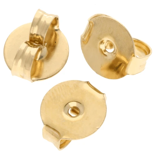 Pusher - Poussette pour clous d'oreilles 9x8 mm - Gold-plated x1