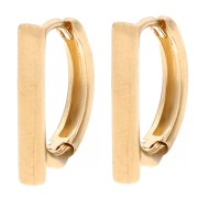 Dormeuses bar 15.5x12 mm with 1 open ring - Gold-plated x2|raw }}