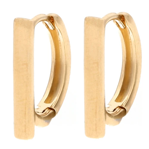 Dormeuses bar 15.5x12 mm with 1 open ring - Gold-plated x2