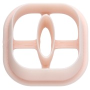Square - Square hollowed-out rounded cookie cutter 21 mm in biodegradable polymer - Beige x1 Square hollowed-out rounded cookie cutter 21 mm in biodegradable polymer - Beige x1