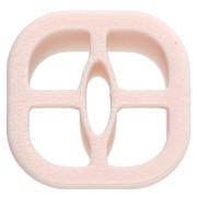 Square hollowed-out rounded cookie cutter 21 mm in biodegradable polymer - Beige x1