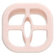 Square hollowed-out rounded cookie cutter 21 mm in biodegradable polymer - Beige x1