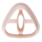 Triangle - Rounded hollow triangle cookie cutter 26.5x28 mm in biodegradable polymer - Beige Rounded hollow triangle cookie cutter 26.5x28 mm in biodegradable polymer - Beige
