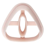 Rounded hollow triangle cookie cutter 26.5x28 mm in biodegradable polymer - Beige