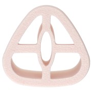 Rounded hollow triangle cookie cutter 26.5x28 mm in biodegradable polymer - Beige