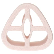 Rounded hollow triangle cookie cutter 26.5x28 mm in biodegradable polymer - Beige