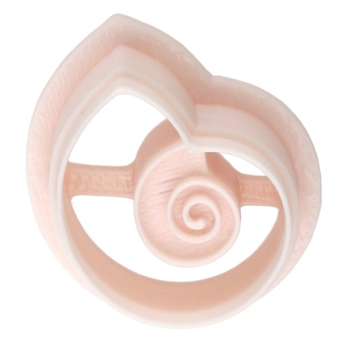 Snail shell cookie cutter 18x15 mm in biodegradable polymer - Beige x1