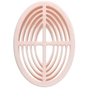 Grooved oval cookie cutter 52x33.5 mm in biodegradable polymer - Beige x1