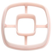 Square - Rounded square cookie cutter 42 mm in biodegradable polymer - Beige x1 Rounded square cookie cutter 42 mm in biodegradable polymer - Beige x1