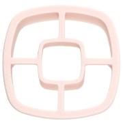 Rounded square cookie cutter 42 mm in biodegradable polymer - Beige x1