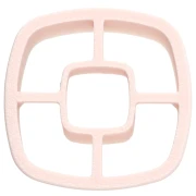 Rounded square cookie cutter 42 mm in biodegradable polymer - Beige x1
