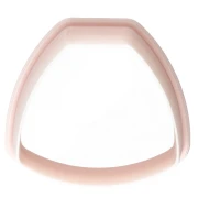 Rounded trapezoid cookie cutter 26x29 mm in biodegradable polymer - Beige x1