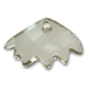 Sheet/Leaf - Zinnia Swarovski 6902 16.5x25 mm Crystal Silver Shade Pendant x1 Zinnia Swarovski 6902 16.5x25 mm Crystal Silver Shade Pendant x1