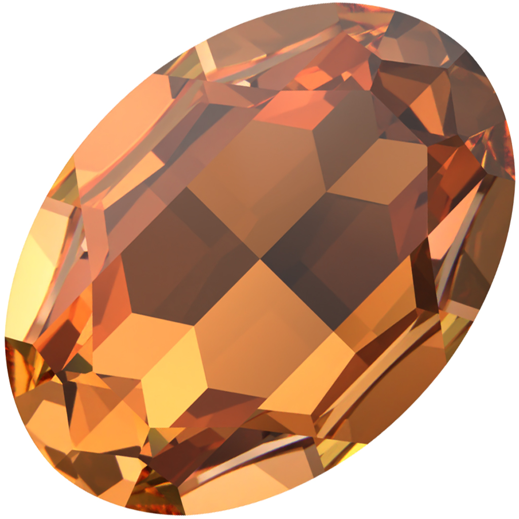 Cabochon Swarovski 4127 30x22 mm - Dark Orange x1 - Perles & Co