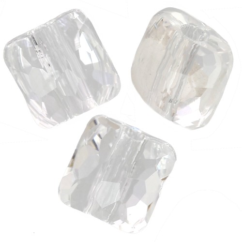 8 mm square bead - Fantasy Square Swarovski 5035 - Crystal x1