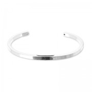 Oval jonc bracelet 2 holes 13cm fine silver plating x1|raw }}