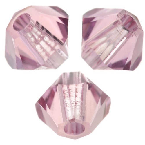 Crystal bicones Swarovski 5328 3 mm - Light Rose Blue Shade x50