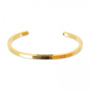 Oval jonc bracelet 2 holes 13cm Rose gold tone HQ x1|raw }}