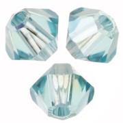 Swarovski crystal spinning tops 5328 3 mm - Light Turquoise Moonlight x50