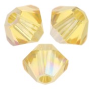 Swarovski crystal spinning tops 5328 3 mm - Light Topaz AB x50