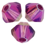 Swarovski bicones 5328 3 mm - Fuchsia Shimmer 2X x50|raw }}